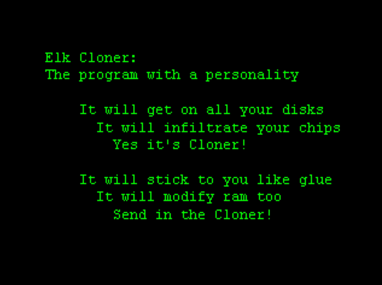 o primeiro malware: elk cloner