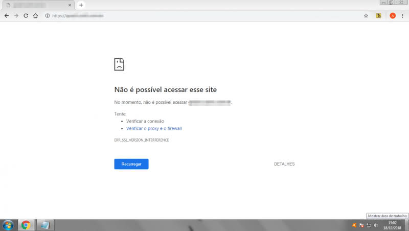 Como resolver o erro ERR_SSL_VERSION_INTERFERENCE no Google Chrome