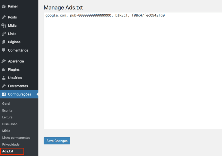 Plugins para ads.txt e robots.txt no WordPress