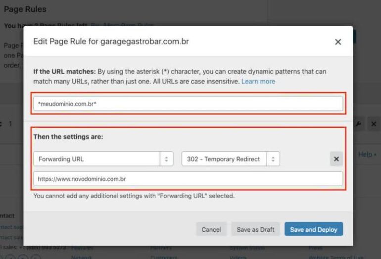 Como redirecionar um site via Cloudflare